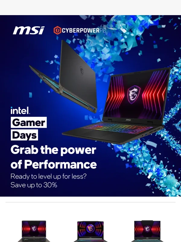 Cyberpower UK - Save Up to 30% on Gaming Laptops