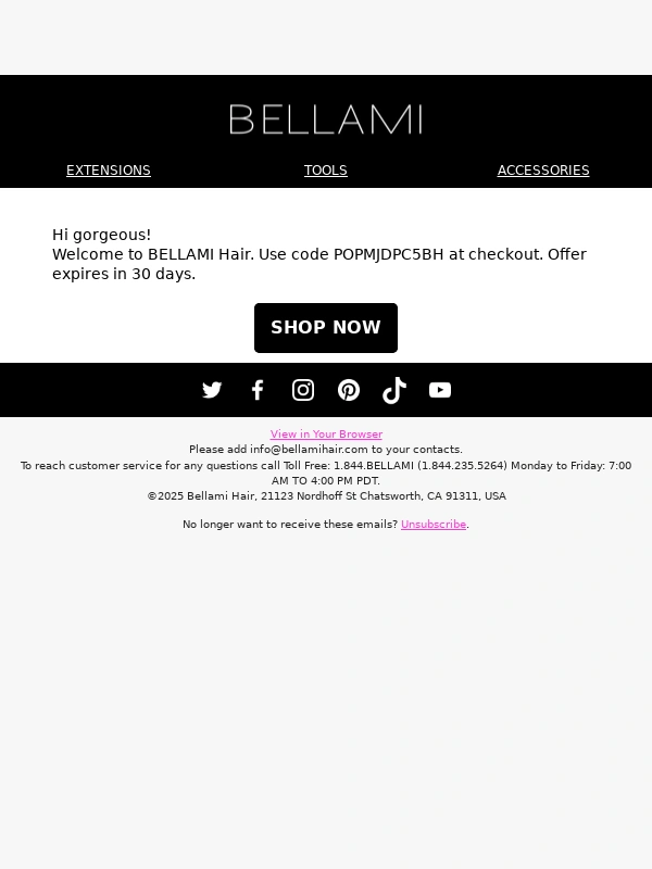 Bellami Hair - Your 15% OFF code inside!