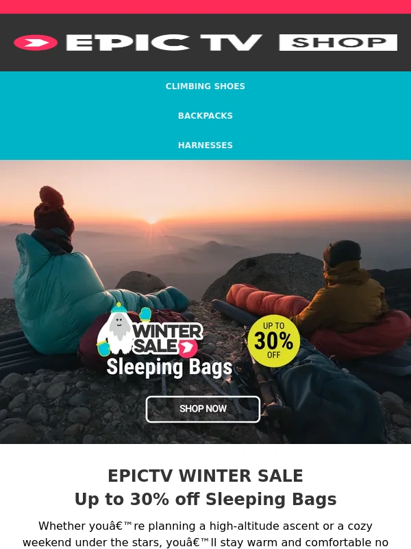 Epictv - Get up to 30% off RAB & CAMP Sleeping Bags
