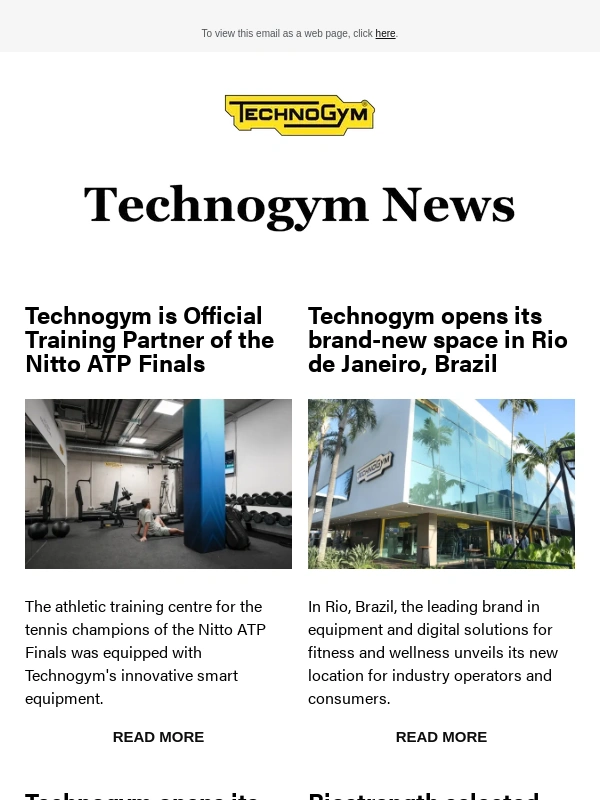 Technogym - Technogym News | November Highlights 2023