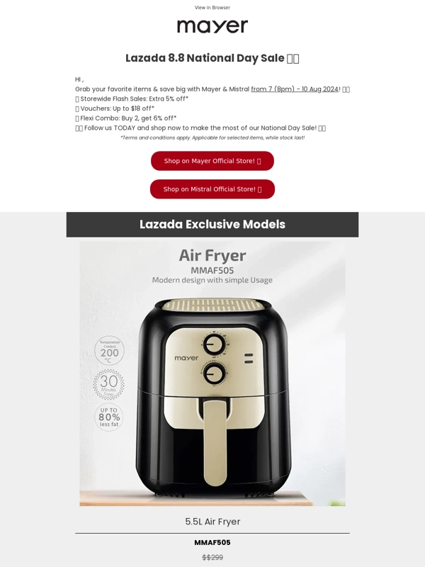 Lazada - Celebrate National Day with Extra Savings on Lazada's 8.8 Sale! ??