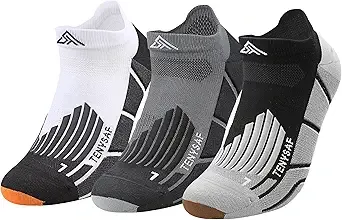 TENYSAF Compression Athletic Running Socks: Men Womens Low Cut Ankle Socks for Sport Enthusiasts Hiking Cycling Basketball