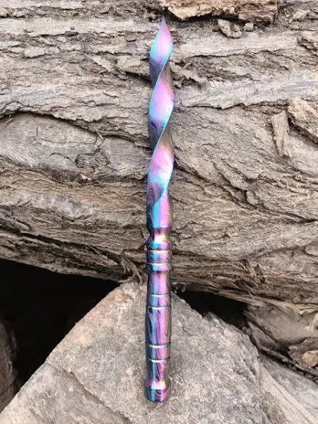 Fixed Blade Tri Edge Spiral Trident Dagger