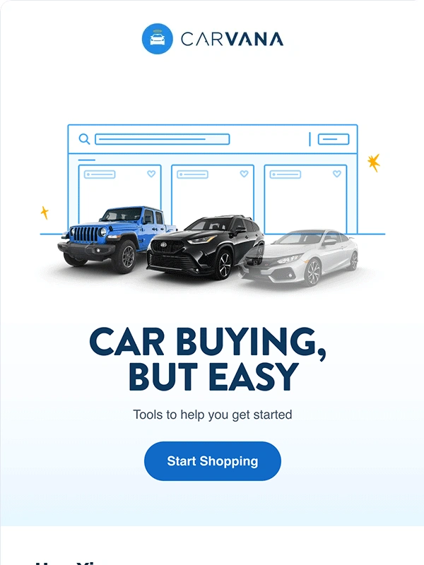 Carvana - You deserve a vehicle upgrade,Yi!