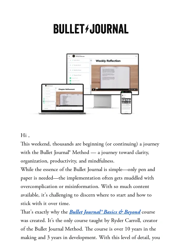 Bullet Journal - Begin the New Year with the official Bullet Journal course