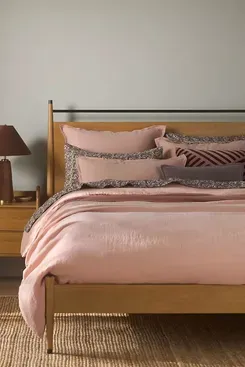 Anthropologie Washed Linen Duvet Cover - Queen