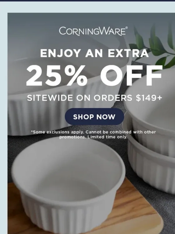 Corningware - 'Tis the season for extra savings on our French White favorites! ??
