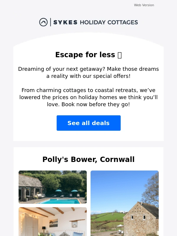 Sykes Holiday Cottages - Stunning stays at reduced prices