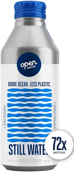 Open Water Still Bottled Water With Electrolytes in 16-oz Aluminum Bottles