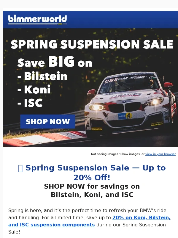 BimmerWorld - Your BMW Deserves Better Handling – Suspension Sale Inside!