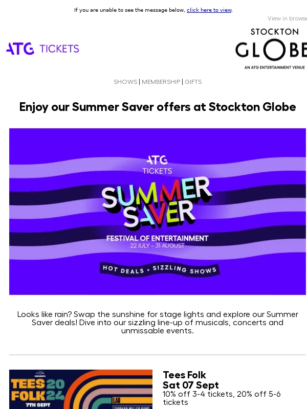 ATG Tickets - The heat is on to book summer’s hottest shows!