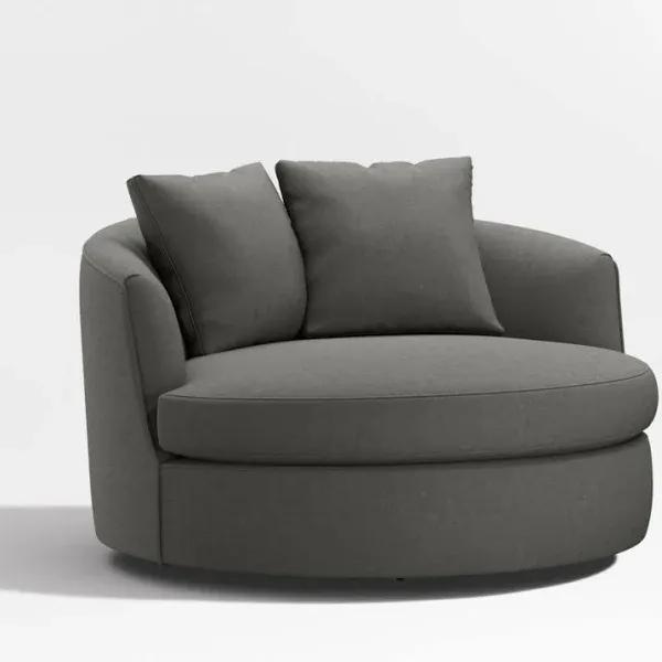 Crate & Barrel Tillie Grande Swivel Chair