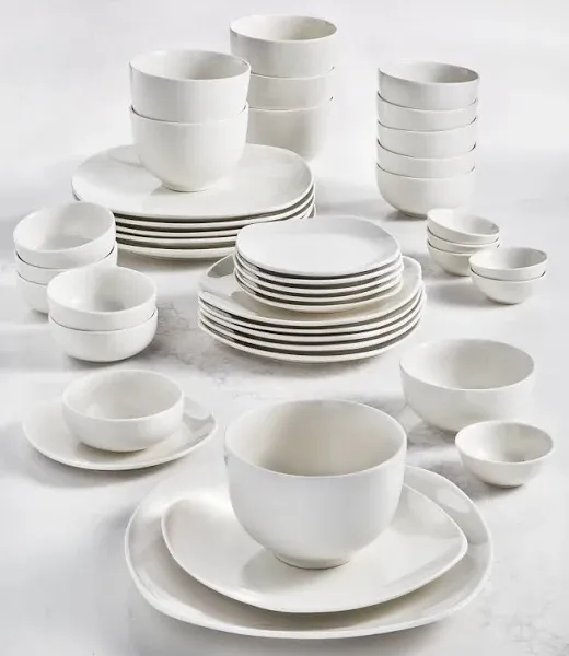Inspiration by Denmark Soft Square 42 Pc. Dinnerware Set, Service for 6