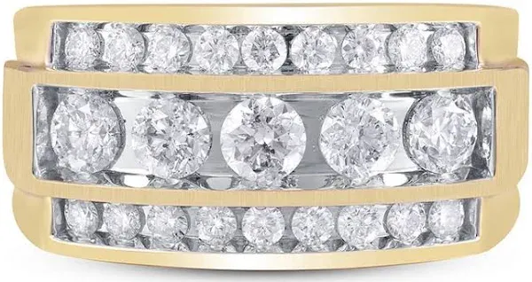 Jared 1-1/2 Ct tw Round Diamond Anniversary Ring in 14K Yellow Gold