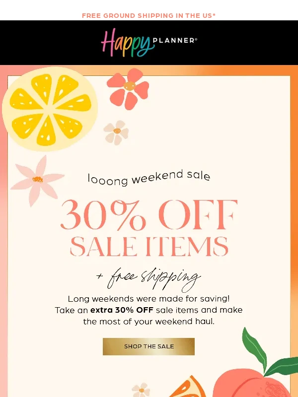 The Happy Planner - This Weekend: Extra 30% Off Sale Items!