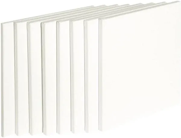 Kingart Stretched Canvas 12" x 12" 8-Pack