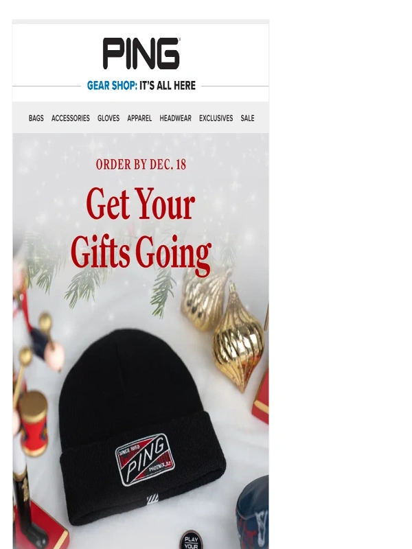 PING - Gift-Shipping Deadline Dec. 18