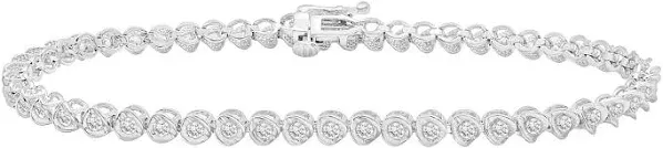 10K White Gold 1 ct. tw. Diamond Nick-Set Bracelet