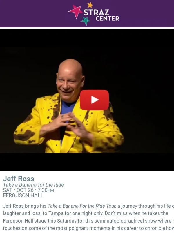 Straz Center - Don’t Miss Jeff Ross on Tour