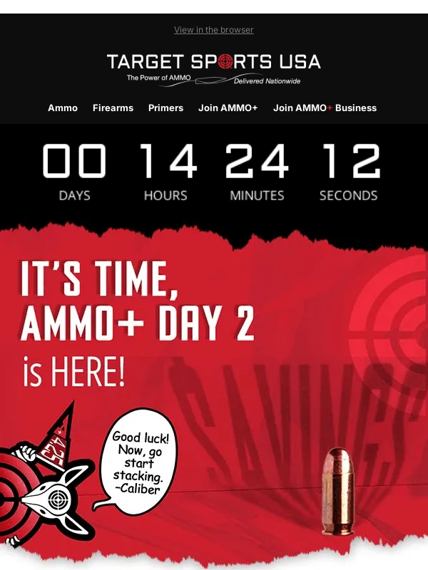 Target Sports USA - AMMO+ Day 2 Starts Now—Primers,Ammo,and Boosted Discounts