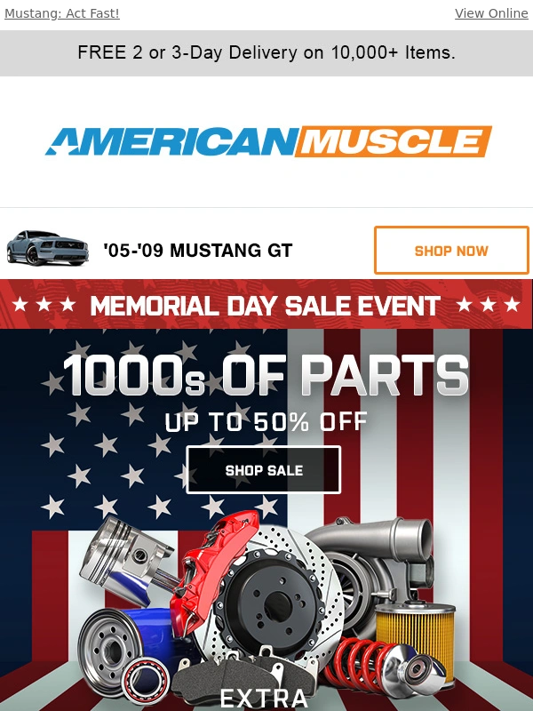 American Muscle - LIMITED TIME ⚠ Up to 50% Off Coupons for your Mustang!