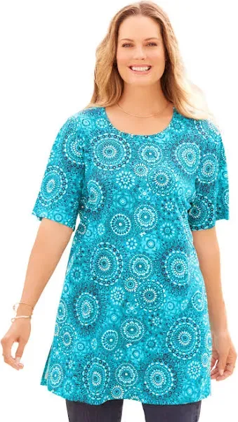 Plus Size Women's Easy Fit Short Sleeve Scoopneck Tee by Catherines