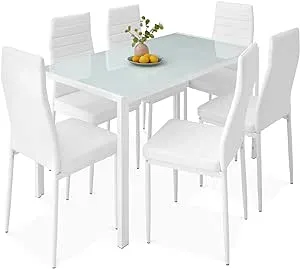 Best Choice Products 7-Piece Glass Dining Set