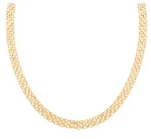 Italian 6mm Bismark Necklace in 10K Yellow Gold 7.3 Grams 20 Inches