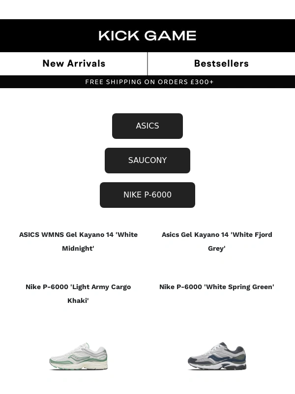 Kick Game - Loading: Asics,Nike & Saucony