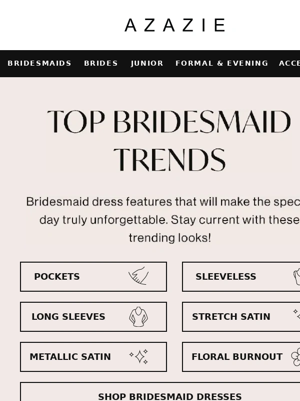 Azazie - Trending Now: Bridesmaid Styles to Love