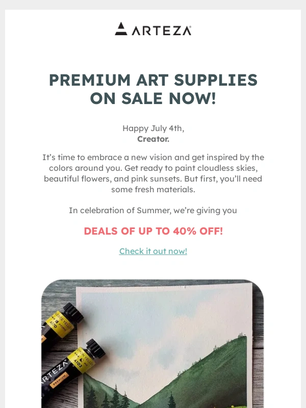 Arteza - Summer sale is live - NOW!
