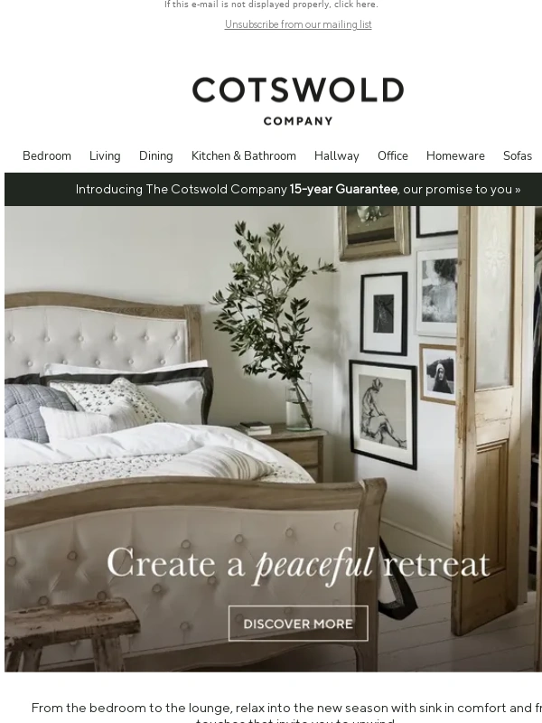The Cotswold Company - How to create a peaceful retreat | DISCOVER
