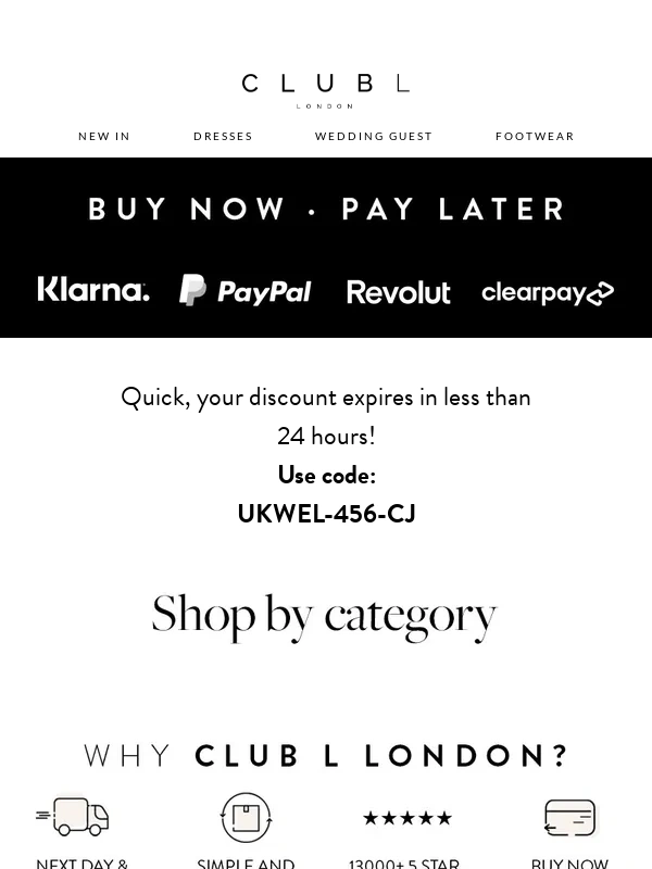 Club L London - BE QUICK! 15% off ends soon
