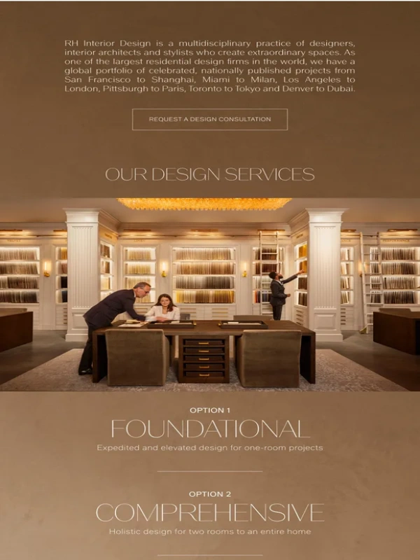 The World of RH - RH Interior Design. Extraordinary Spaces,Indoors & Out
