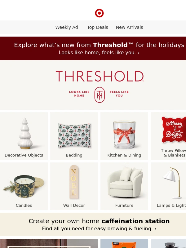 Target - New holiday must-haves from Threshold ? ?