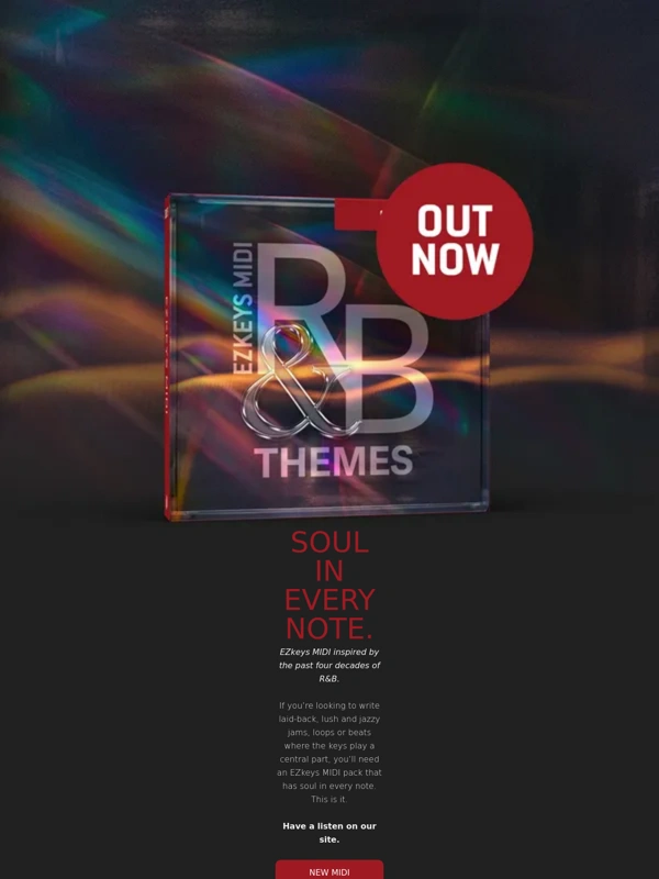 Toontrack - R&B Themes EZkeys MIDI,available now! | Don’t miss our current sale!