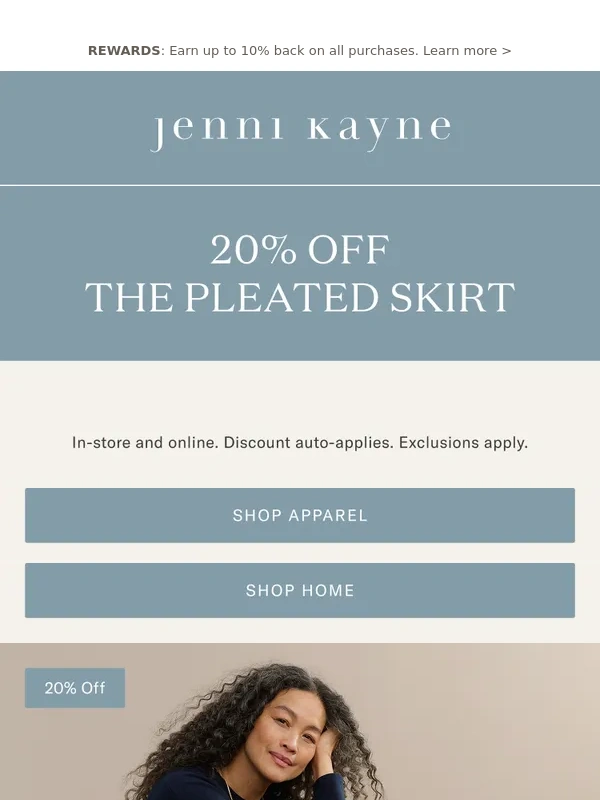 Jenni Kayne - Take 20% Off: The Must-Have Pleated Skirt