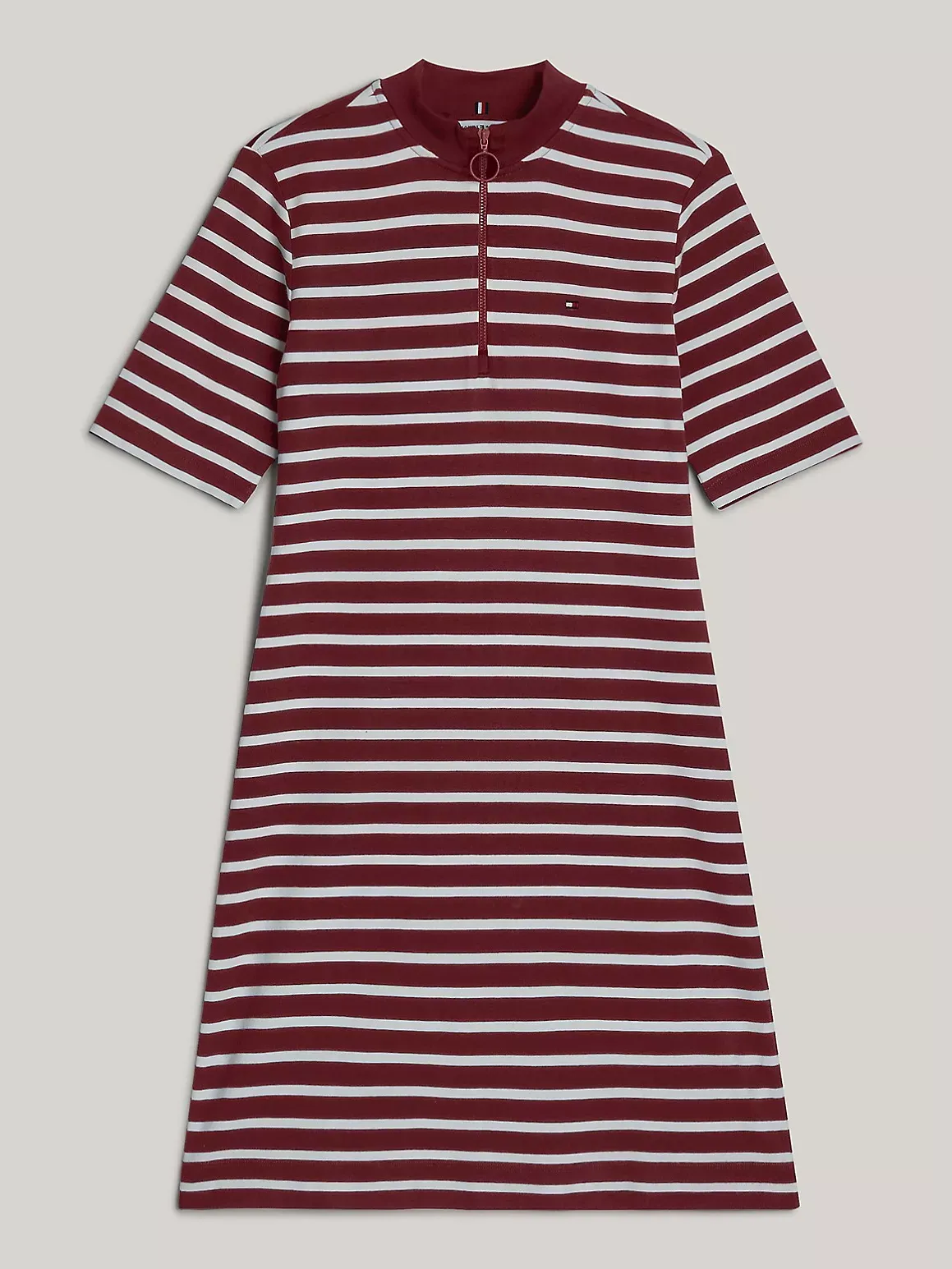 Tommy Hilfiger Women's Mockneck Slim Fit Shift Dress - Red - X