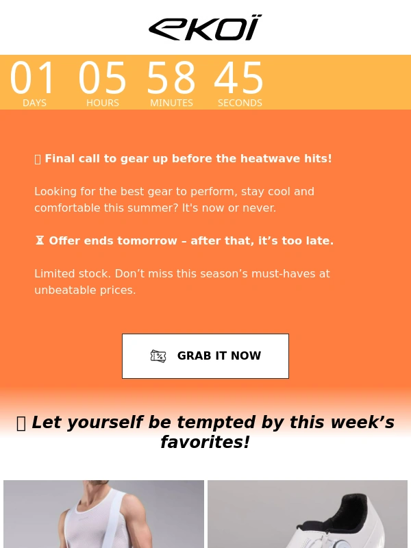 EKOI - LAST CHANCE: 60% OFF our EKOÏ summer essentials!