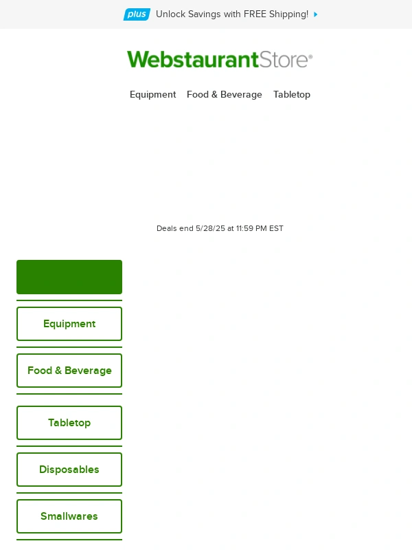 WebstaurantStore - It’s Back: The 24-Hour Clear-Out
