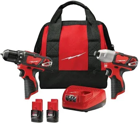 Milwaukee M12 12V Lithium-Ion Cordless Drill Driver/Impact Driver Combo Kit Driver Bit Set