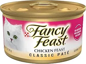 Purina Fancy Feast Chicken Feast Classic Grain Free Wet Cat Food Pate - (Pack of 24) 3 oz. Cans