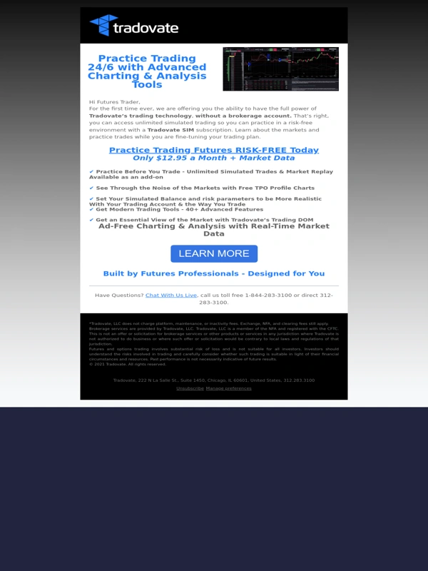 Tradovate - Get Unlimited Simulated Trading + Access Real-Time Market Data