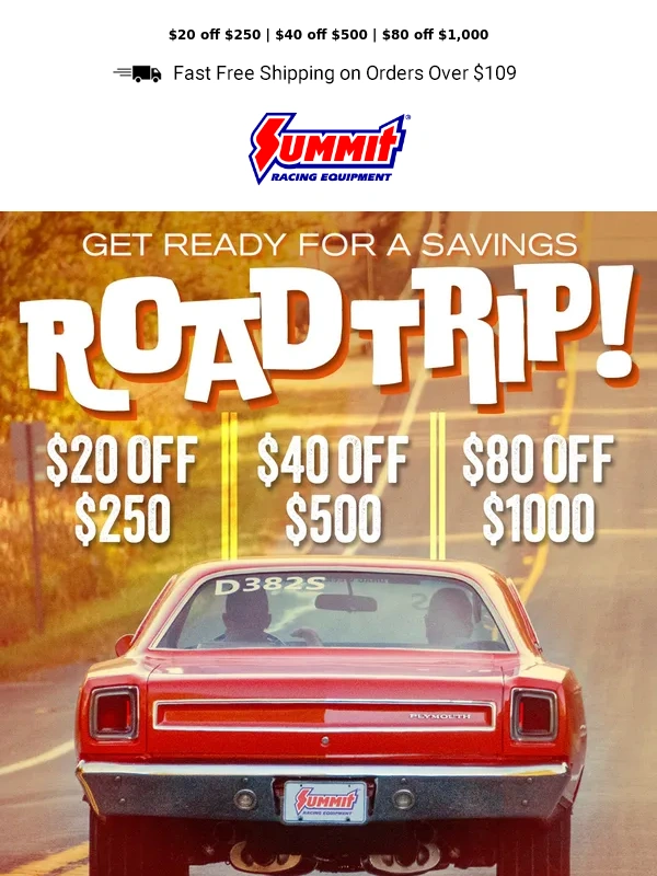 Summit Racing - Just For You – Up To $80 OFF Your Purchase!