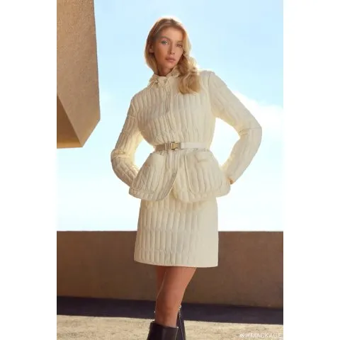 Mackage SIAN Vertical Quilted Jacket with Spread Collar