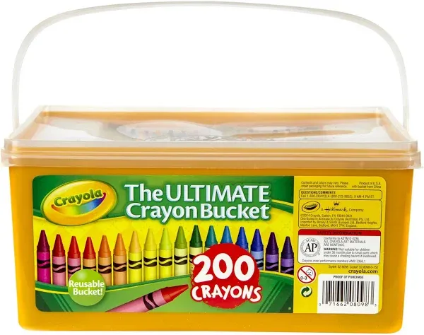 Crayola Ultimate Crayon Bucket 200 Crayons
