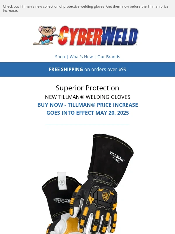 Cyberweld - New From Tillman | Impact and Cut Resistant Welding Gloves