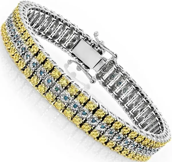 1.75ct Diamond Three Row Bracelet in 10K White Gold