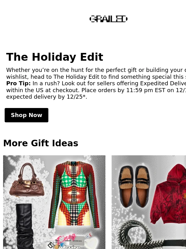GRAILED - Introducing The Holiday Edit ?