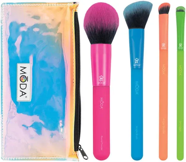 Moda Totally Electric Complete Face Makeup Brush Kit